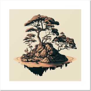 Desert Tones Bonsai Island Home Posters and Art